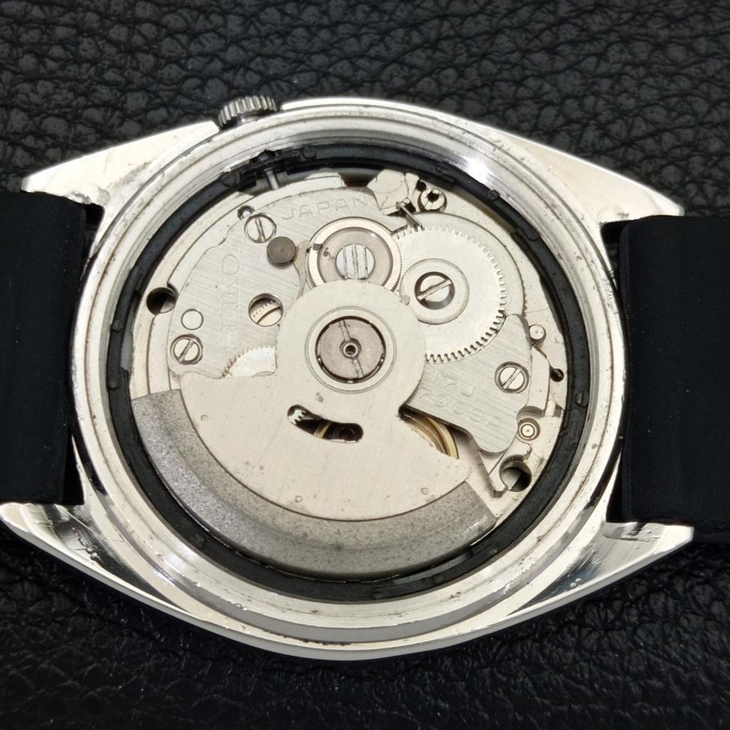 JAPAN VINTAGE SEIKO 5 AUTOMATIC 7009A MENS BLACK COLOR DIAL WATCH A702325-5 R124-a702325