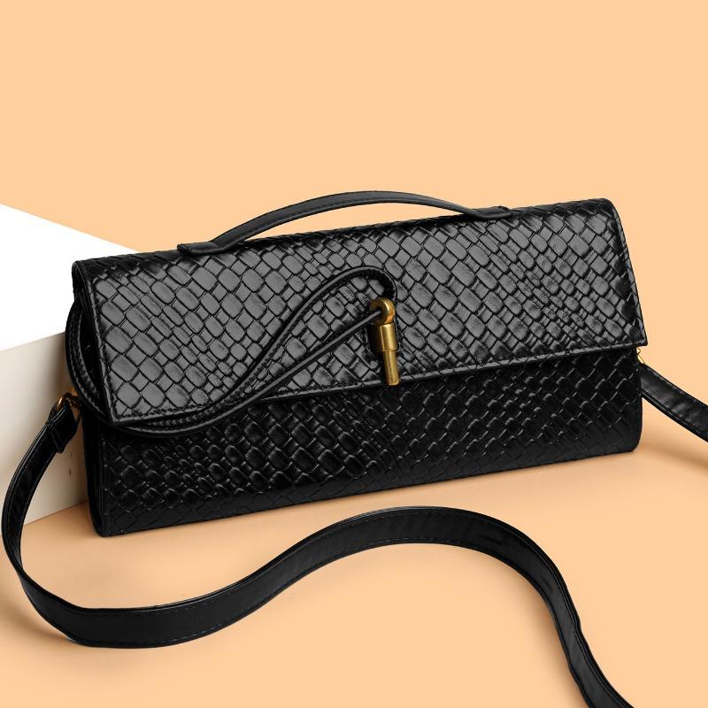 Single-shoulder Baguette Bag, A Niche and High-end Horizontal Hand-held Evening Bag, A Versatile and Elegant Crossbody Bag