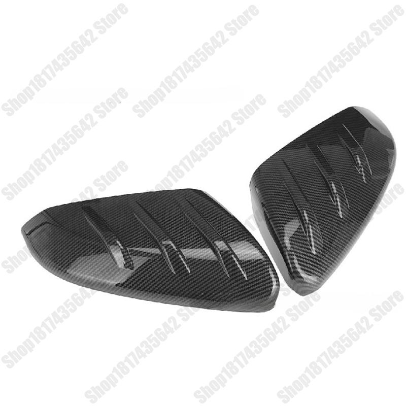 2pcs For Honda Civic 10th 2016-2020 Carbon Fiber Pattern Rear View Side Mirror Cover Cap Wing Trim Shell Sporty Modification Par