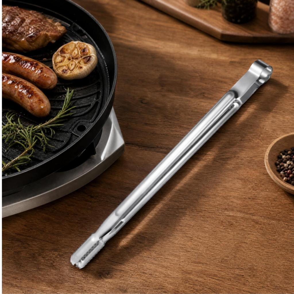 Stainless Steel Food Gripper Lightweight Kitchen Tongs Anti-Rust