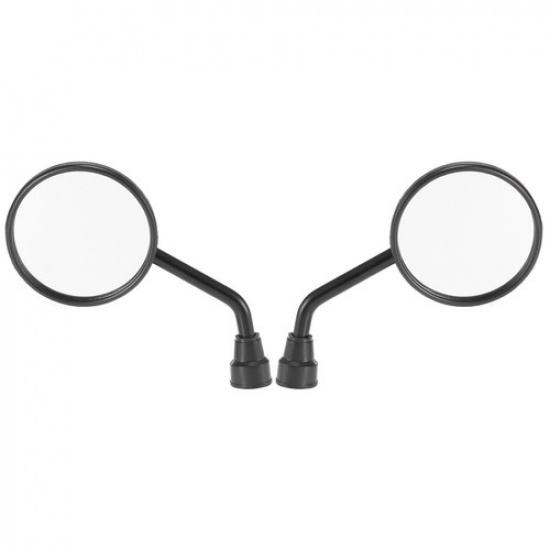 Motorcycle Plastic Shell 10mm Thread Diameter Rear View Rearview Mirror Pair