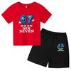 67 Funny Cartoon Number Print Kids Summer Casual 2PCS Breathable Tees+Short Pants Suits 2-13 Years Boys Girls Fashion Clothes