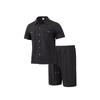 Men S Summer Workwear Short Sleeve Shirt Shorts Loose Waffle Set