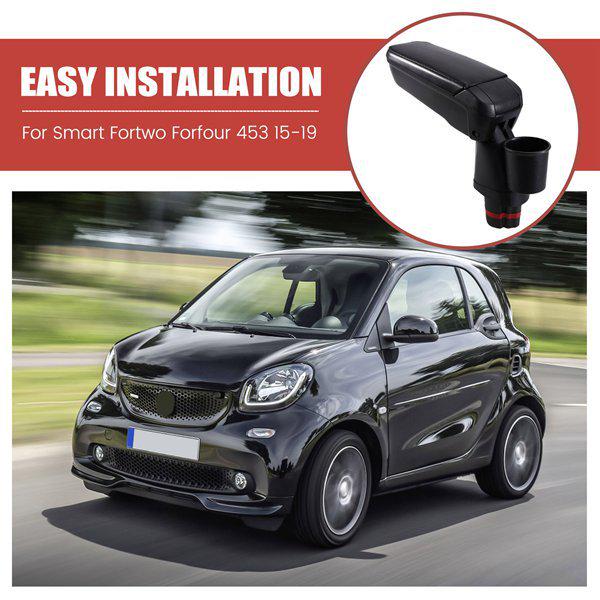 Compatible Center Console Armrest for 2015-2019 Smart Fortwo/Forfour 453