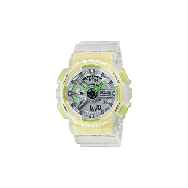 

Casio G-Shock Ga-110 Series Ice Electric Resilience Waterproof Shockproof Quartz Watch Unisex watches Gray GA-110LS-7APR Transparent Yellow