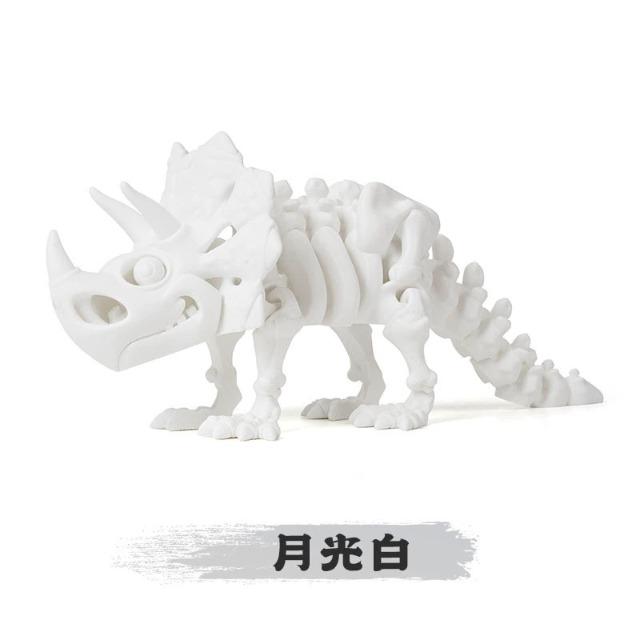 3D Printed Triceratops Rex Figurine – Full Jointed Movable Dinosaur Model, Realistic Desktop Decoration & Birthday Gift