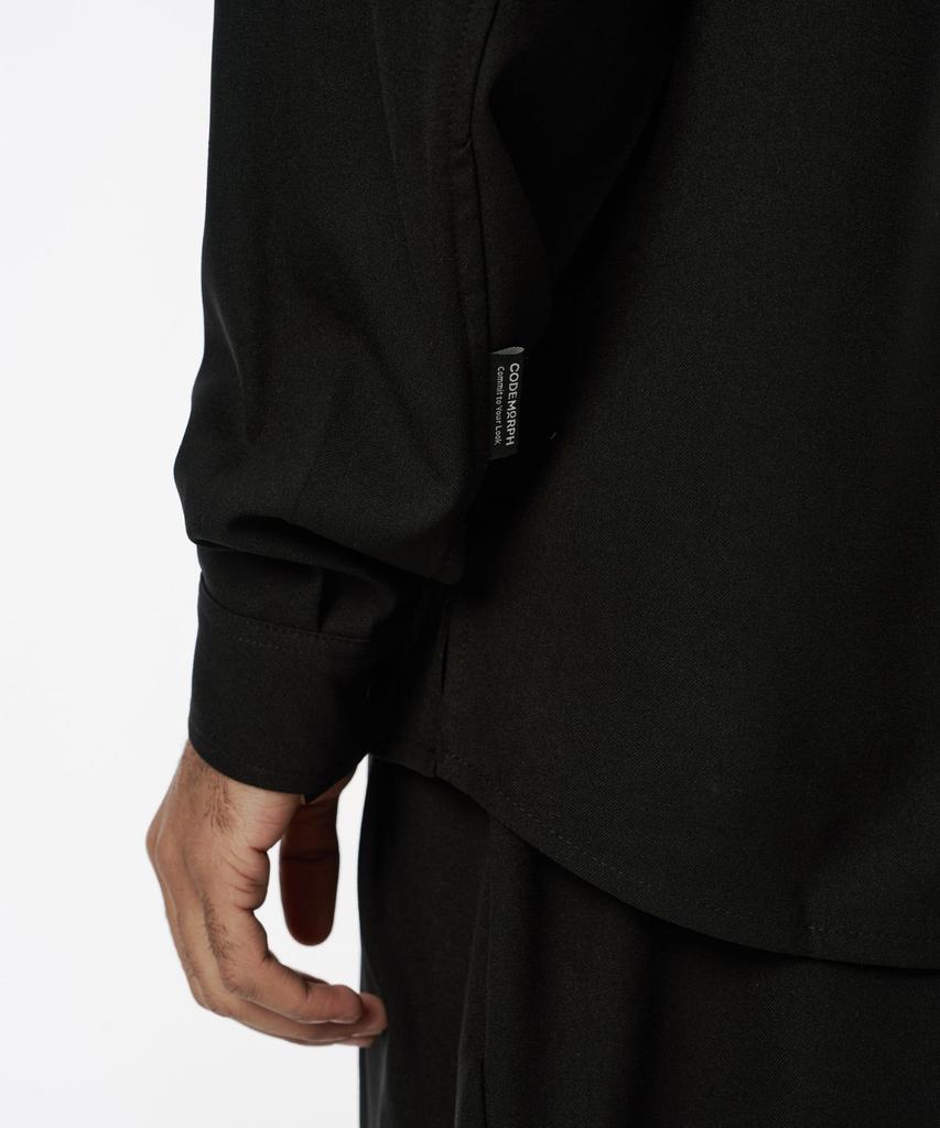 CODEMORPH Wool-Like Shirt Jacket Black
