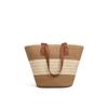 Straw Bag Tote Bag Large Capacity Beach Woven Shoulder Bag Vegetable Basket Bucket Bag
