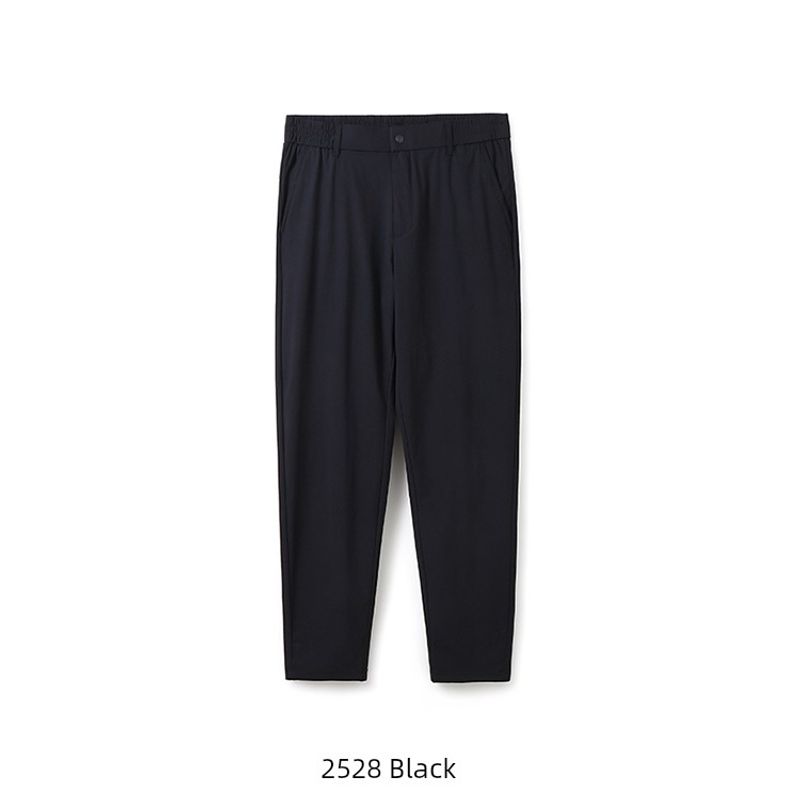 Outdoor Business Casual Thin Stretch Cool Feeling Ice Silk Leggings Men s Summer Straight Pants Foreign Trade Men s Trousers Quick-Drying Trousers Black 4XL