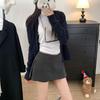 Women's Versatile Woolen Skirt Pants with Side Zipper - Stylish, Slimming, Two-Wear Design for Spring, Autumn, and Winter