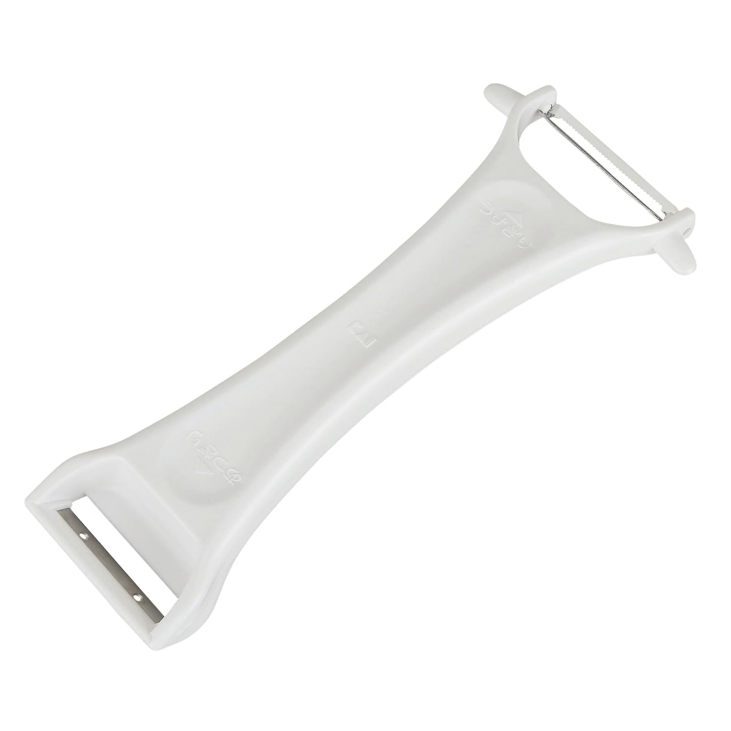 Kai KAI KITCHEN Double Straight Blade Vegetable Peeler with Serrated Tomato and Potato Dishwasher Made in DH8170 Blade, Peeler, Safe, White, Japan, белый