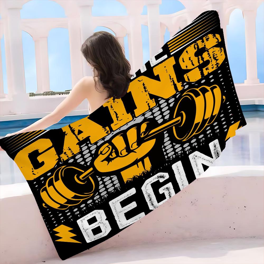 No Pain No Gain Beach Towel For Kids Personalized Bath Towel Pool Towel Vacation Gift Picnic Towel Party Gift