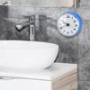 Bathroom Wall Hanging Clock,Waterproof Fogproof Round Arabic Digital Dial Bath Shower Clock Suction Cup Wall Window Mirror Bath Shower Clock for Home