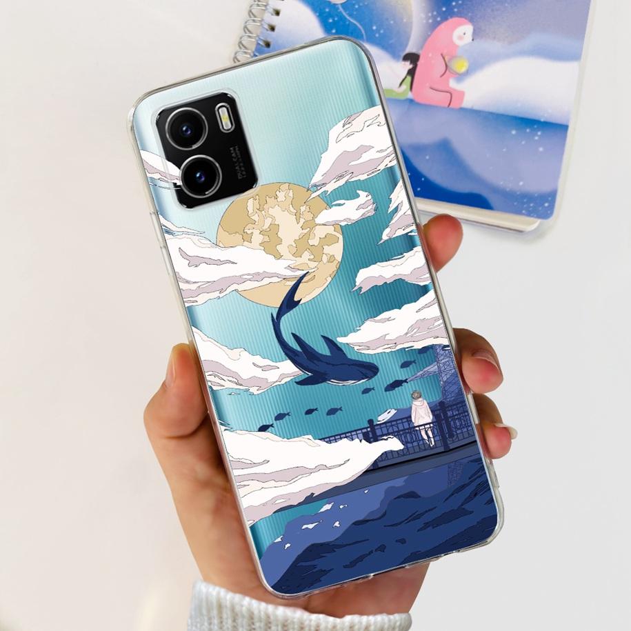 For Vivo Y15s Y15A Y15C Case V2134 V2120 V2147 V2139 Popular Flower Slim Soft Silicone Clear Back Cover For Vivo Y01 V2166 Funda