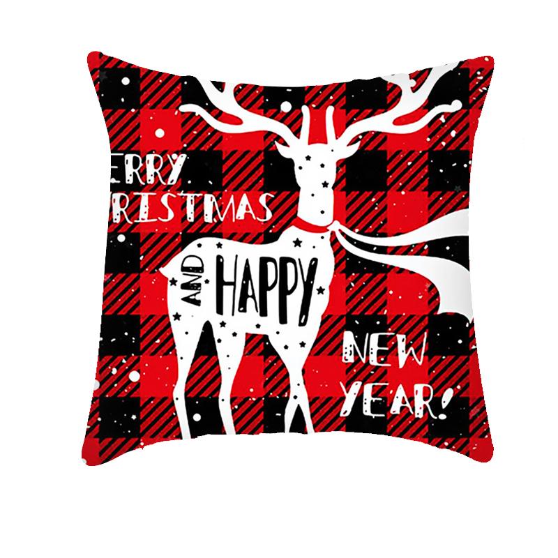 45x45 Cm Christmas Cushion Cover Sofa Ornaments Seat Car Pillow Cover Christmas Decoration New Year Home Decoration