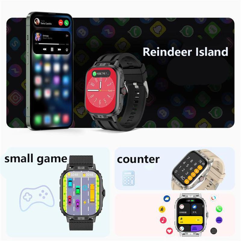 Mode Neue Multifunktionale Sport Bluetooth Uhr HD Große Bildschirmanzeige Sportarmband Spirit Island/Herzfrequenz/Blutsauerstoffmonitor/Rechner
