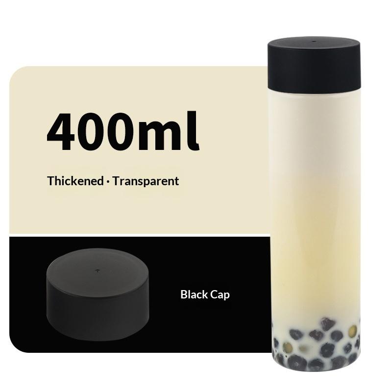 400/500/600Ml Round Disposable Juice Beverage Bottle Milk Tea Yogurt Transparent Plastic Bottles