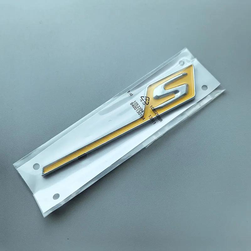 Long Underline S R C Badge ABS Car Emblem for Mercedes Benz AMG C63S E63S GTS GT63S GLC63S A45S CLA45S GLE63S Trunk Logo Sticker XG1