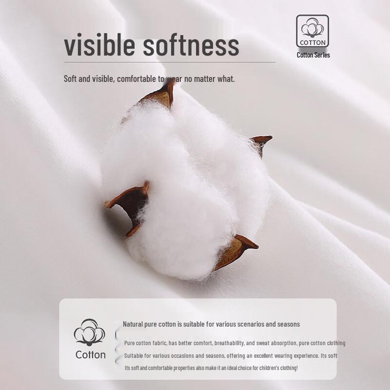 Ziyouxi Boys' Pure Cotton Long-Sleeve T-Shirt