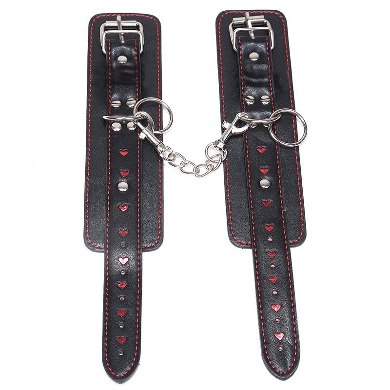 Hearts Handcuffs Ankle Restraints Cosplay Strict Bondage Play Punk BDSM Adult Games Sex Flirt Toys mid-night Lover