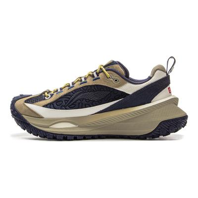 Chums X Li Ning Explorer CRC Collaboration Series Trendy Sports Shock Absorbing Low Top Running Shoes Unisex Sneaker Light-Chestnut-Brown AZGV109-2