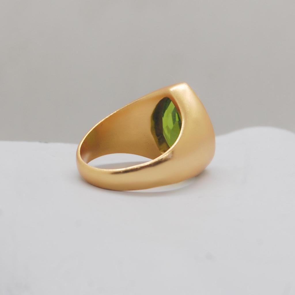 Pear Cut Green Peridot 925 Sterling Silver yellow gold fill ring jewelry, Handmade Peridot Ring