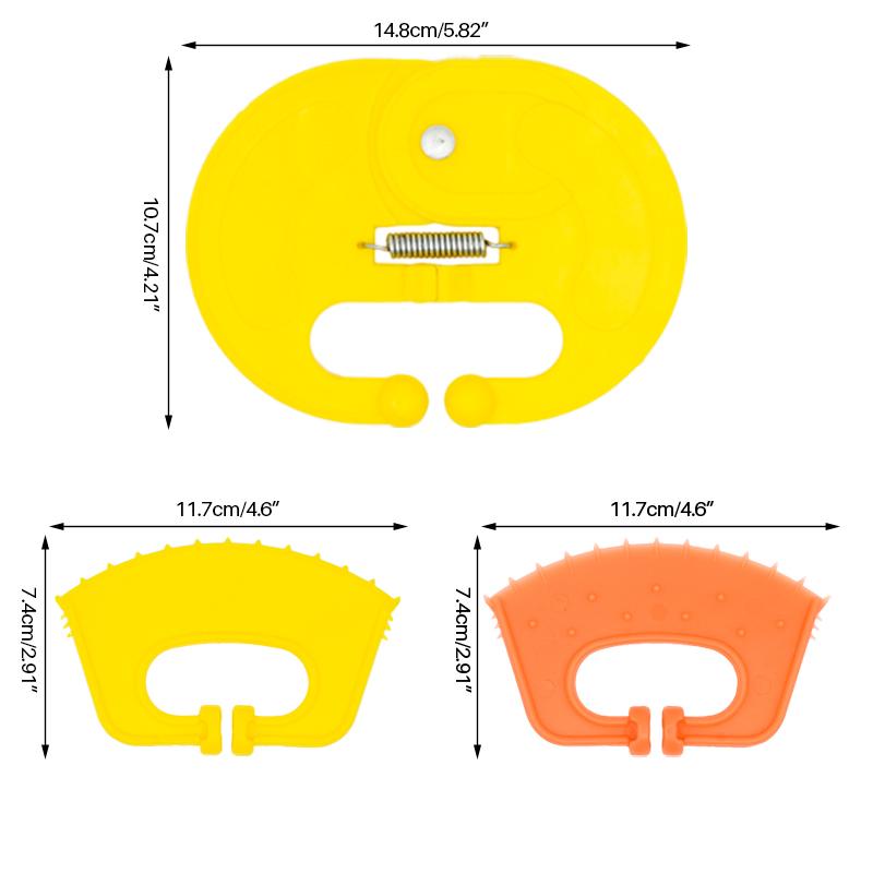 5PCS Cattle Nose Ring Plastic Calf Weaner Thicken Plastic Cattle Nose Rings Anti Sucking Milking Stop Kits Livestock Equipments