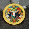 Goat Year 2027 Commemorative Souvenir Coin Rustproof Collectible Zodiac Coin Creative New Year Gift for Collection Gifting Use