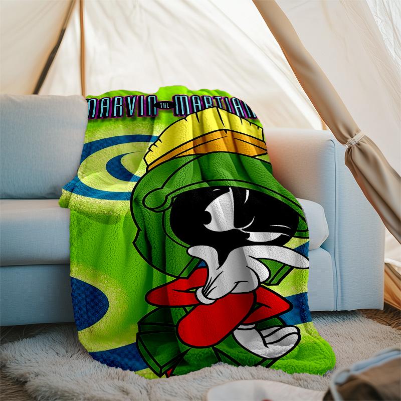 Marvin the Martian1 printed throw blanket—lightweight,soft,warm;versatile blanket for all seasons—perfect as &air-conditioning throw,nap blanket