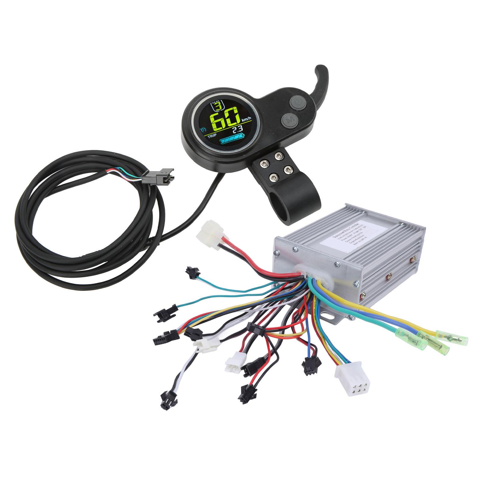 

450 Вт 48 В 60 В Бесколлекторный контроллер скорости двигателя, ручка газа с ЖК-дисплеем, круглый цветной дисплей для электрического велосипеда, скутера