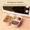 OLOEY 850ml Double Compartment Bagasse Disposable Lunch Boxes with Lids
