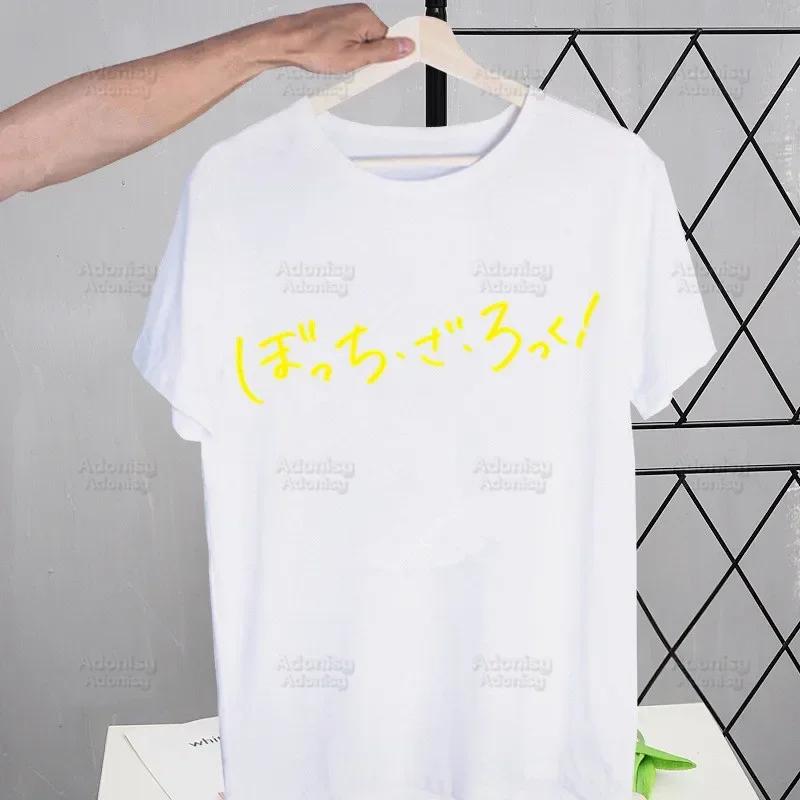 Bocchi The Rock T-shirts Summer Men/Women Hip Hop Funny Print Kessoku Band Tshirt Hitori Gotou T Shirts Short Sleeve Tops