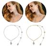Rhinestones Bridal Back Chain Necklace Long Drop for Women Bride Ladies Body Chain Wedding Dress Body Jewelry Accessory