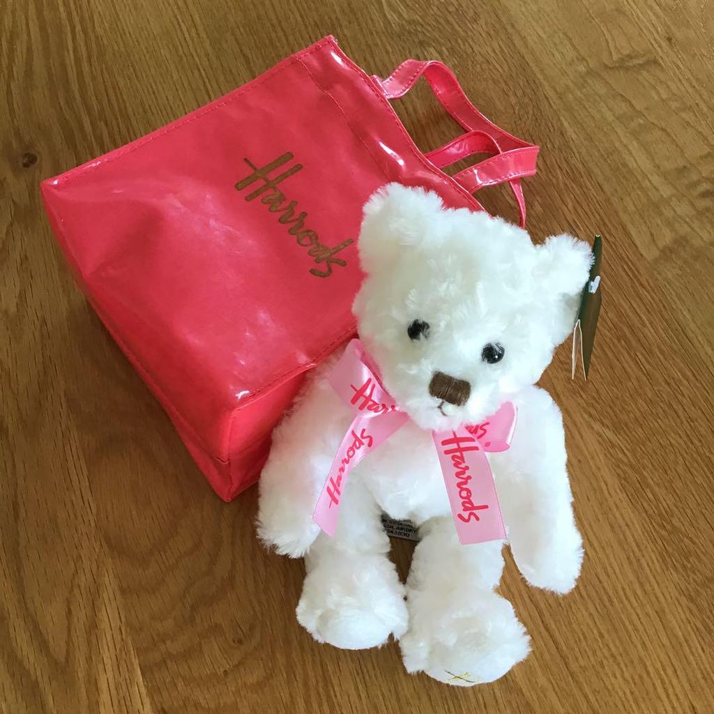 [USED] Harrods Plush Teddy Bear with Mini Bag