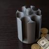 Space Saving Car Coin Organizer 7 Slots Coin Storage Box Cylindrical Coin Holder  Vehicle Console