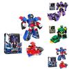 Transforming Car Robot Mech Action Figure Toy Cartoon Collectible With Puzzle Assembly Plastic Material