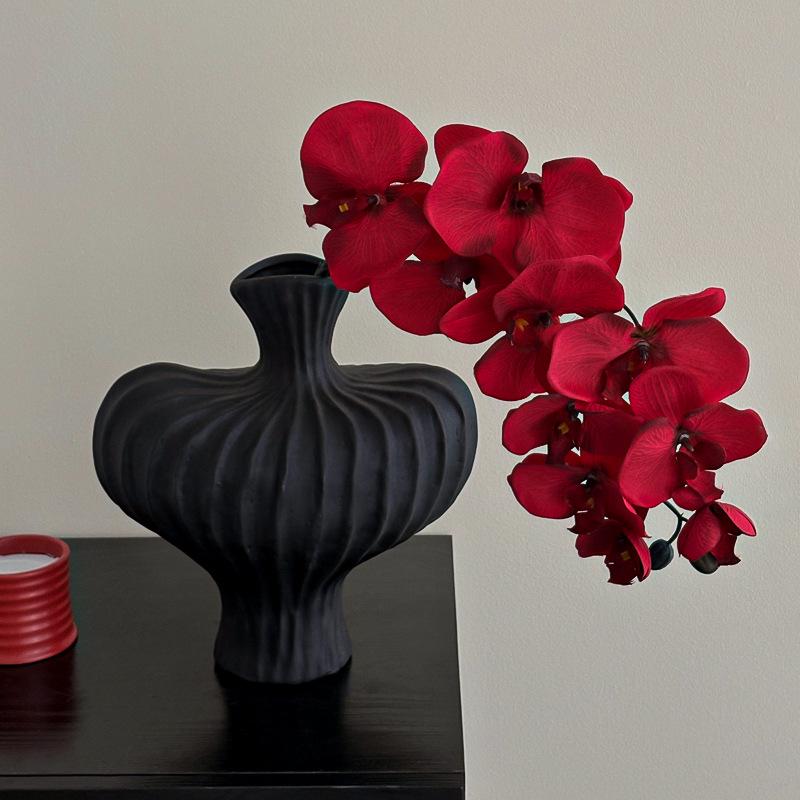 White Phalaenopsis Artificial Floral Arrangement - Realistic High-End Decorative Accent