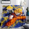 Coperta in Flanella con Stampa Personaggi Dragon Ball, Alta qualità Confortevole per Tutte le Stagioni, Arredamento per la Casa, Calore e Comfort, Perfetta per Regali di Natale