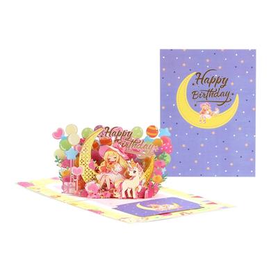 Elegant 3D Greeting Card For Birthdays And Holidays Feature High Quality Color Printing On Thick Cardstock