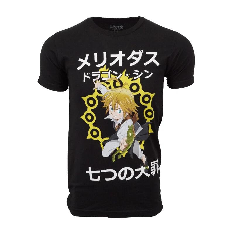 THE SEVEN DEADLY SINS MENS BLACK T SHIRT M