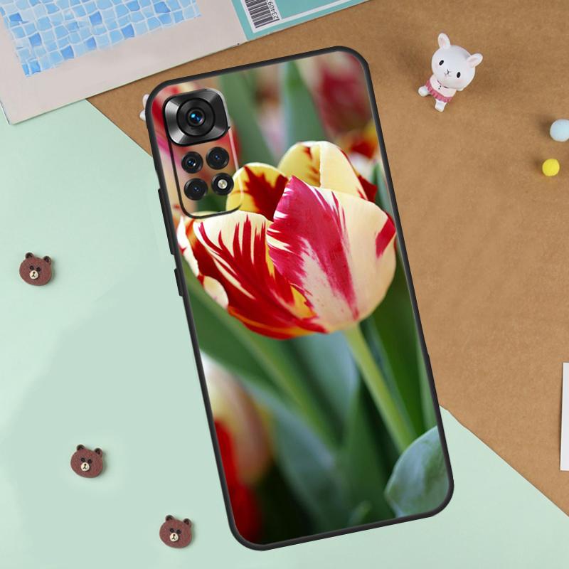 Spring Tulips Flower Case For Xiaomi Redmi 14C 10C 12C 13C Cover For Redmi Note 13 Pro 14 9 10 11 12 10S 11S 12S