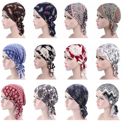 Böhmischer Blumendruck Turban Frühling Schlafkappen Mützen Kopfbedeckung Chemotherapiehut Damen National