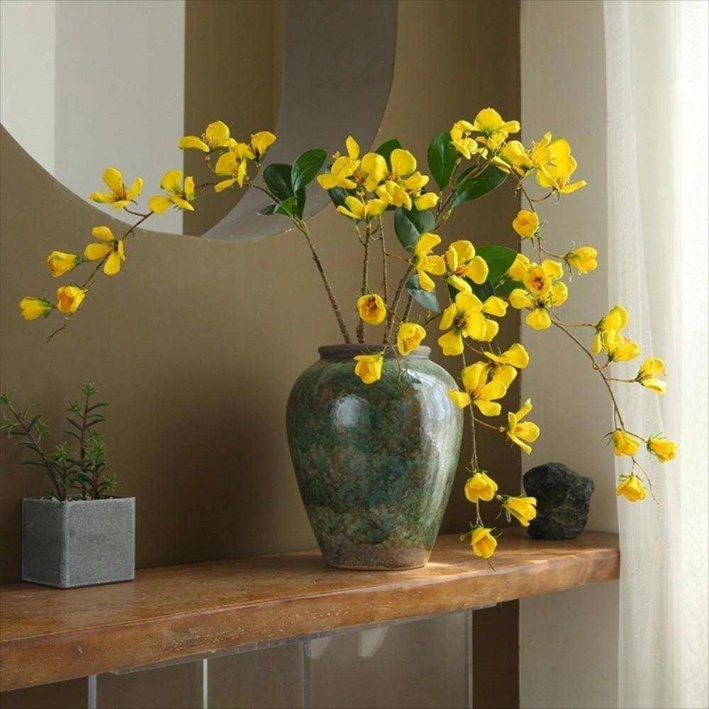 New 85cm Simulation Jasmine Flower Long Branch Floral Arrangement Artificial Oak Flower DIY Floral Bouquet Wedding Decoration