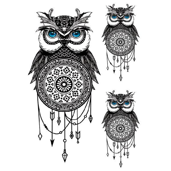 

Сова Татуировка Наклейка Водонепроницаемая Татуировка Наклейка Amazon Набор Имитация Татуировки Татуировка 148*210MM