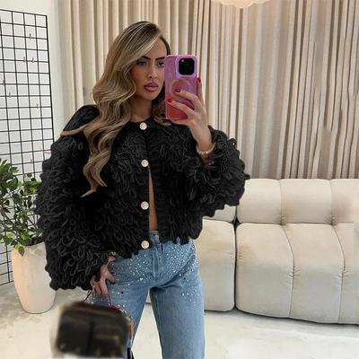 Elegant Knit Tassel Cardigan Women Solid O-neck Single Breasted Long Sleeve Short Sweaters 2024 Autumn Winter Chic Lady Outwear