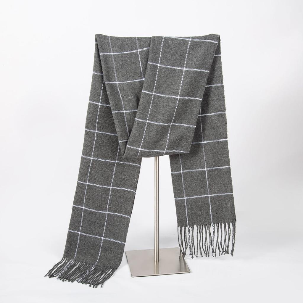 Plaid Long Scarf Winter Warm Cashmere Women Pashmina Foulard Bandana Scarves Female Luxury Hijab Tassel Shawl Wraps  New