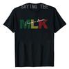 Martin Luther King Jr. Day I Have A Dream MLK DAY Colorful T-Shirt Black History Awareness Month Clothes Novelty Gifts Black Tee