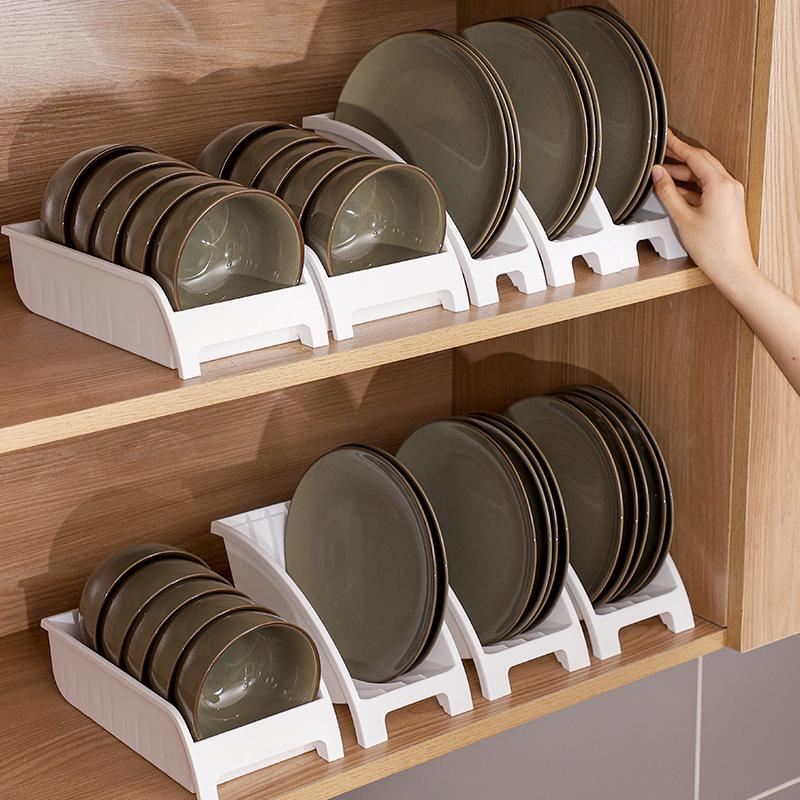 Japanese Kitchen Dish Storage Rack for Plates, Bowls, Cutlery, and Draining