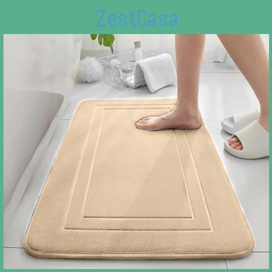 Memory Nonslip Ultra Soft Foam Bath Mat Quick Dry Water Absorbent Bath Rug Shower Tub Machine