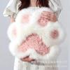 Cat Paw Shaped Plush Pillow with Insert - Cartoon Sofa Cushion